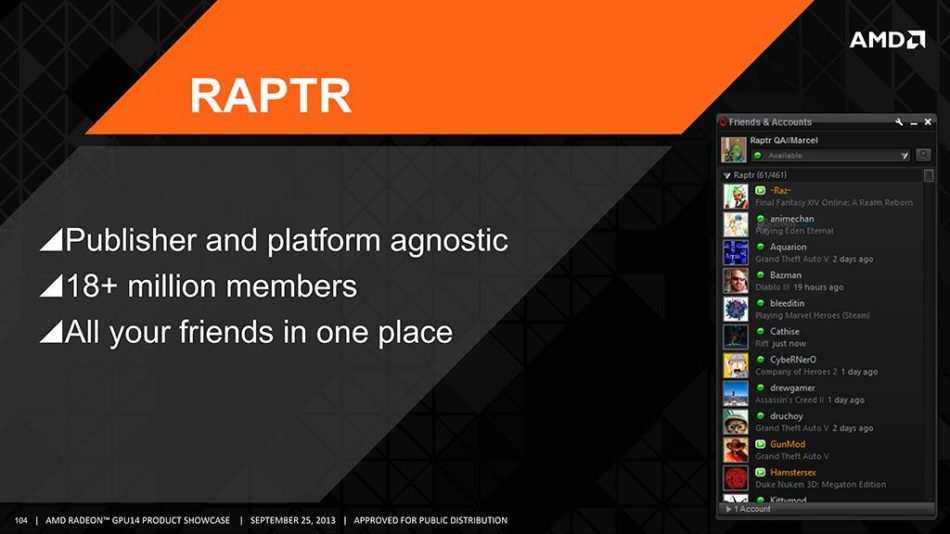 AMD Gaming Evolved APP de Raptr dejará de recibir el soporte de AMD