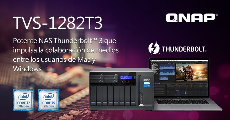 QNAP lanza el nuevo NAS Thunderbolt 3 TVS-1282T3