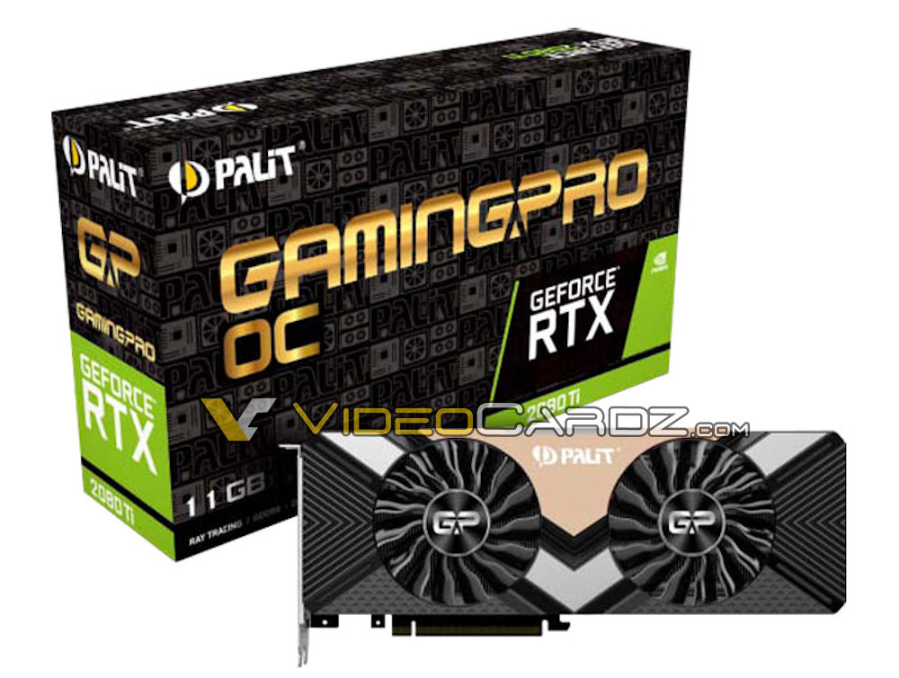 PALIT GeForce RTX 2080 Ti y RTX 2080 GamingPro desveladas