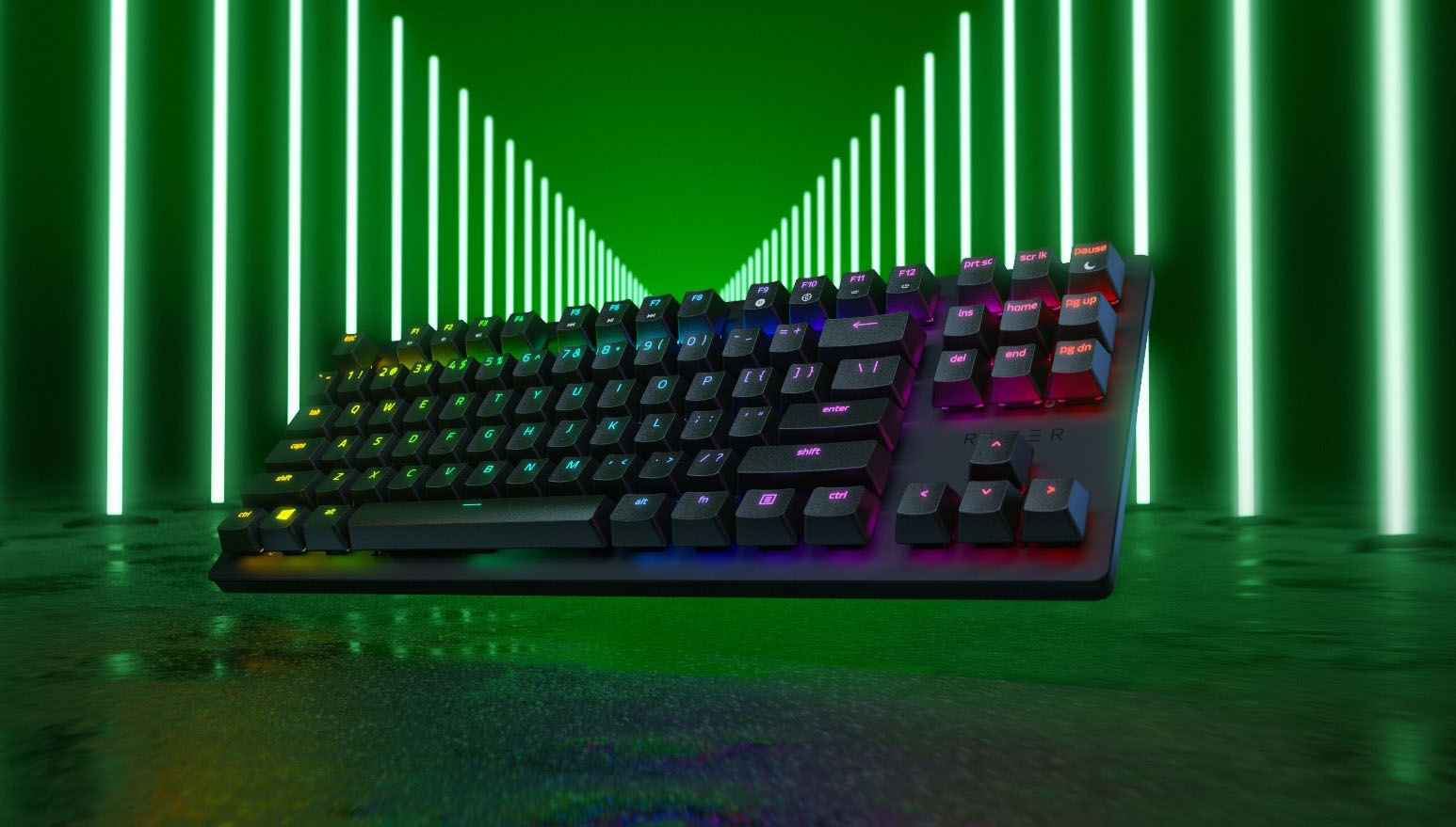 Razer presenta su nuevo tecladocon switches óptico-lineales, el Razer Huntsman Tournament Edition